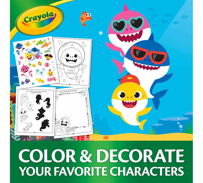 Crayola Color Wonder Baby Shark Coloring & Activity Pad, 16 Pages