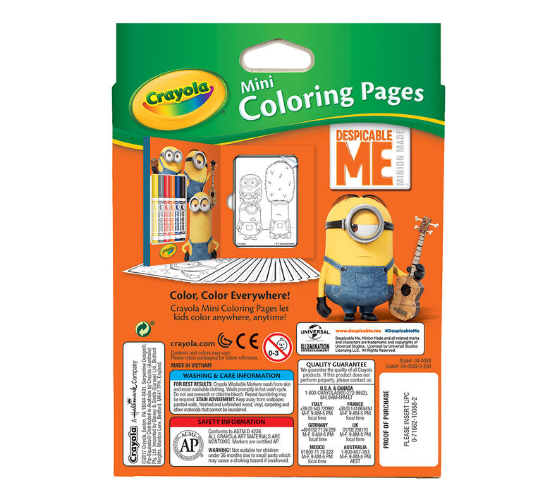 Mini Coloring Pages - Despicable Me