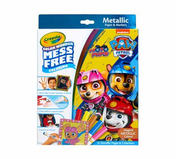 Color Wonder Mess Free Metallic Paw Patrol Coloring Pages and Markers front view