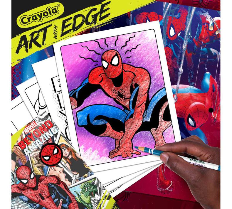 Spiderman Beyond Amazing Art With Edge, Adult Coloring Book