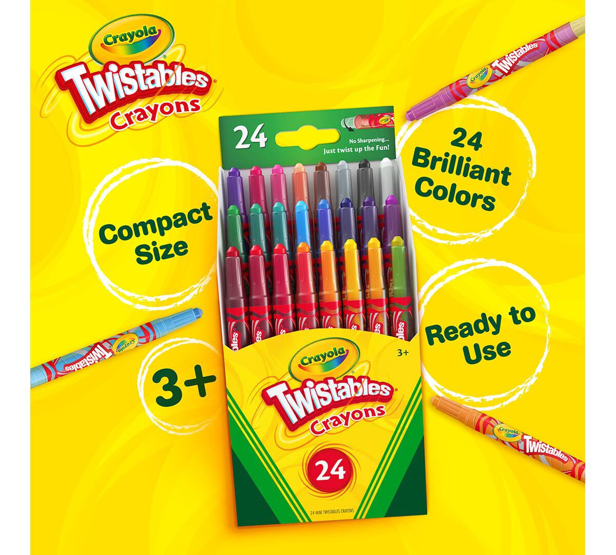 Crayola Twistables Crayons Multicolour Pack of 24 for sale online 