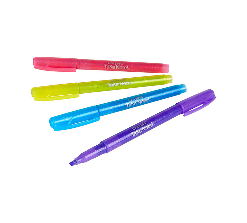 Highlighters 6 Colors Subtle Glitter Highlighter Markers, Pastel