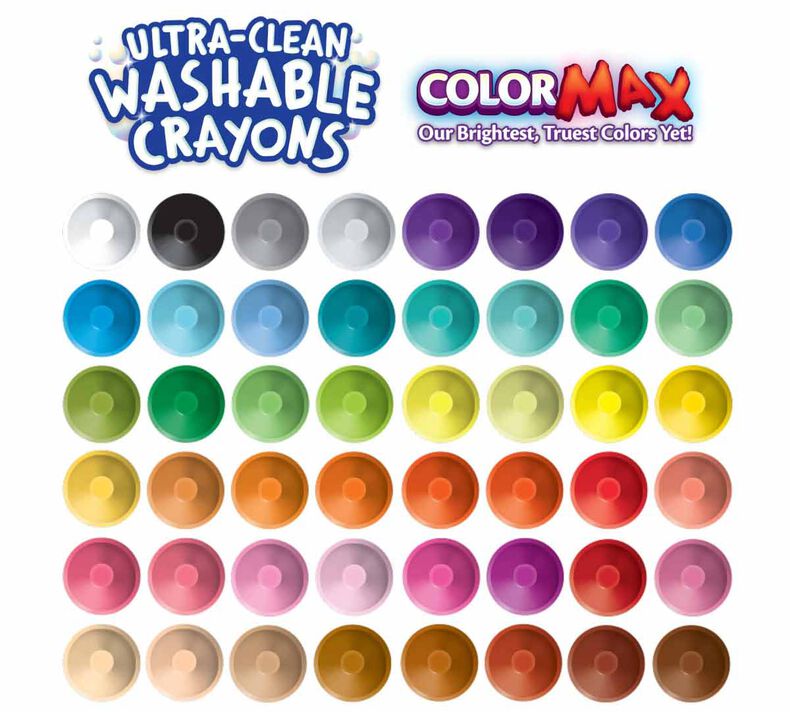 Crayola Washable Extra Large 2 Pieces Kid Healthy Ultra Clean Painting  8/12/16/24 Colors Max Crayons Free Shipping 52-3280