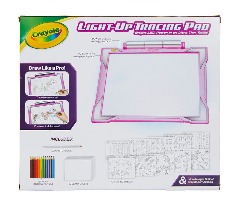 Crayola Light Up Tracing Pad - Pink, Drawing Pads for Kids, Kids Toys,  Holiday & Birthday Gifts for Girls and Boys, Ages 6+ [ Exclusive] in  2023