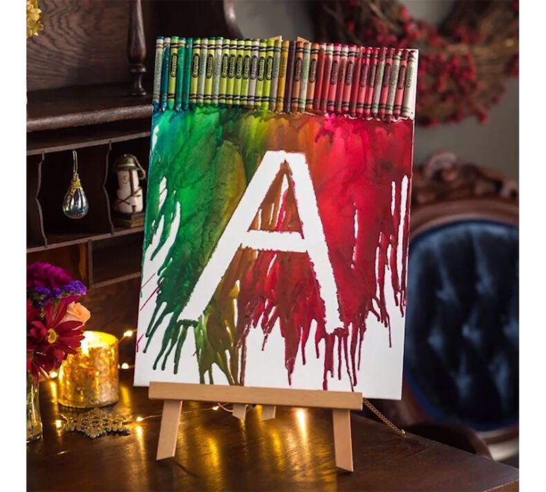 Personalized Melted Crayon Canvas Craft Kit
