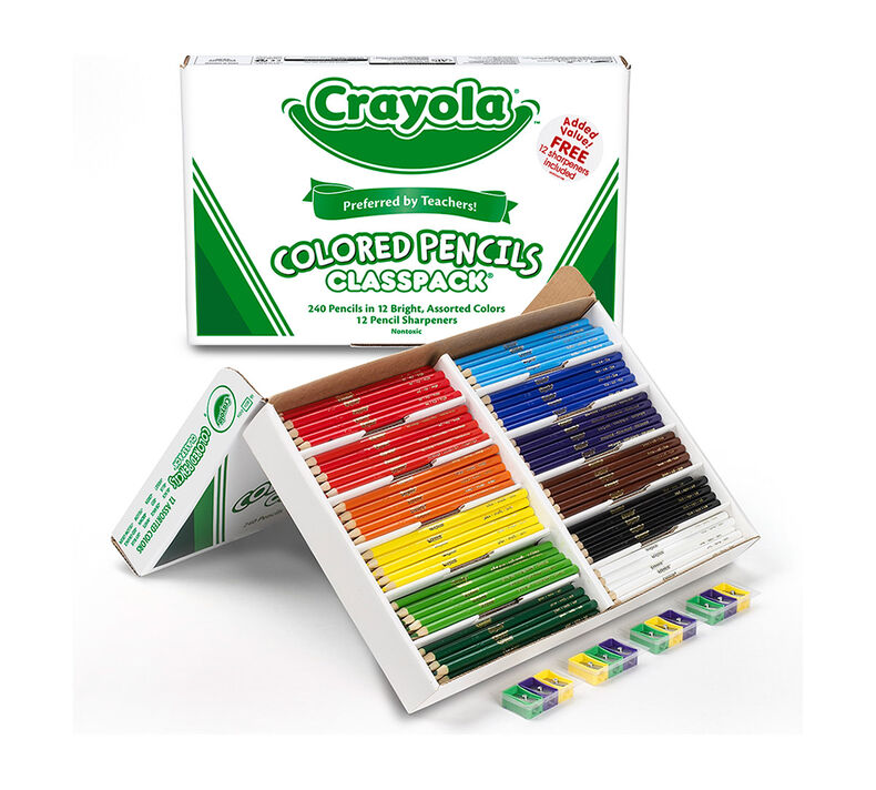 Colored Pencils Classpack, 240 Count, 12 Colors