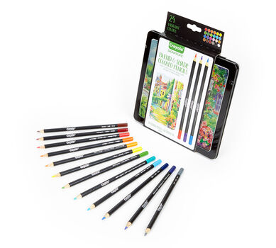 crayola signature blend shade colored pencils 24 ct storage tin