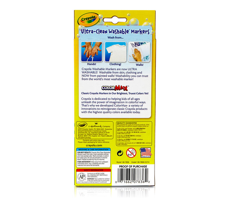 Ultra-Clean Washable Fine Line Markers, Bold Colors 8 ct.