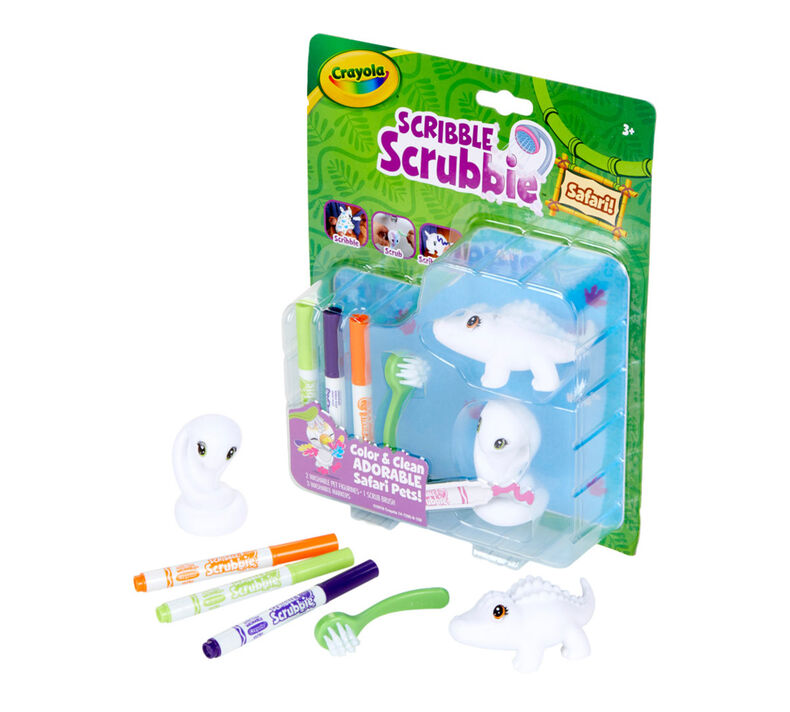 Scribble Scrubbie Safari Animals, Croc, Cobra | Crayola.com | Crayola