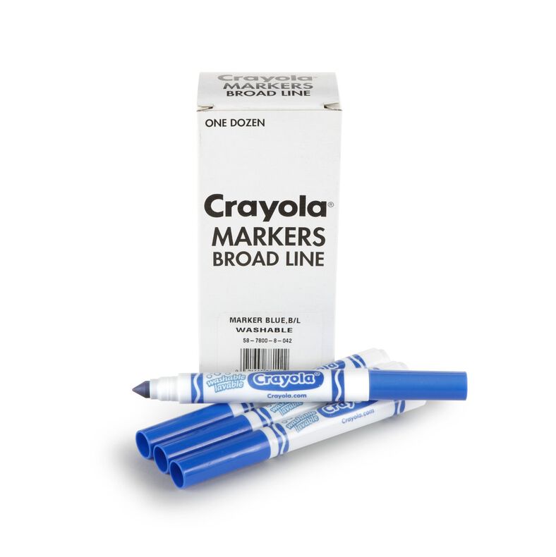 25pcs Blue Crayola Ultra-Clean Washable Ultra Lavable