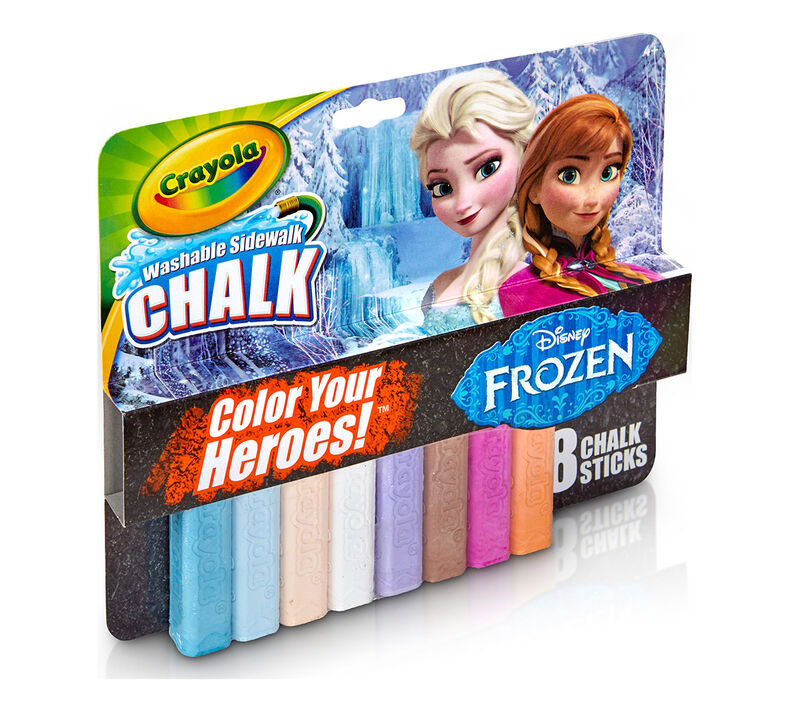 Frozen Washable Sidewalk Chalk - Color Your Heroes!, 8 Count