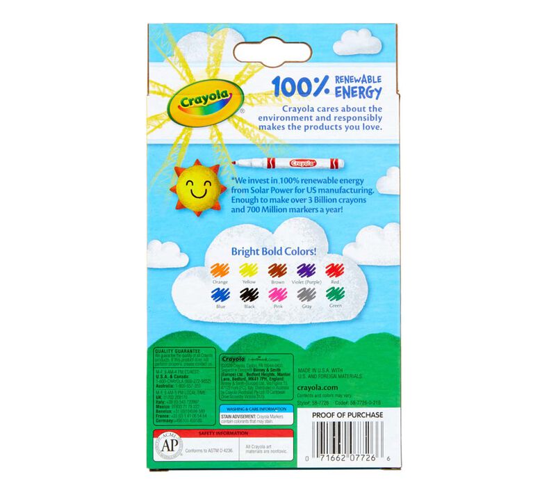 Color Wonder Mess Free Markers, 10 Count Classic, Crayola.com