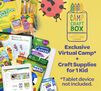 Camp Craft Box Spring Virtual Camp for 1 Kid. Exclusive virtual camp and craft supplies for 1 kid.  Tablet Device not included