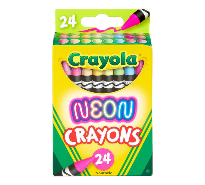 Neon Crayons, 24 Count