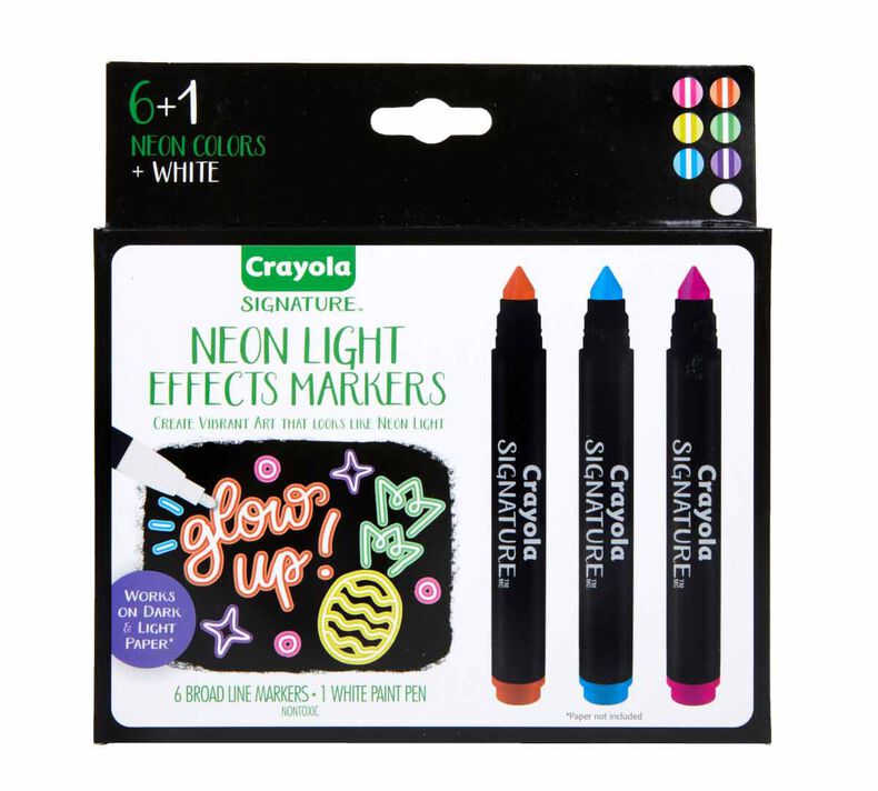 Crayola Glitter Markers, 6 Count (Glitter Markers and Metallic Markers) :  : Toys