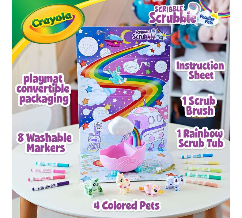 Scribble Scrubbie Peculiar Pets Rainbow Set