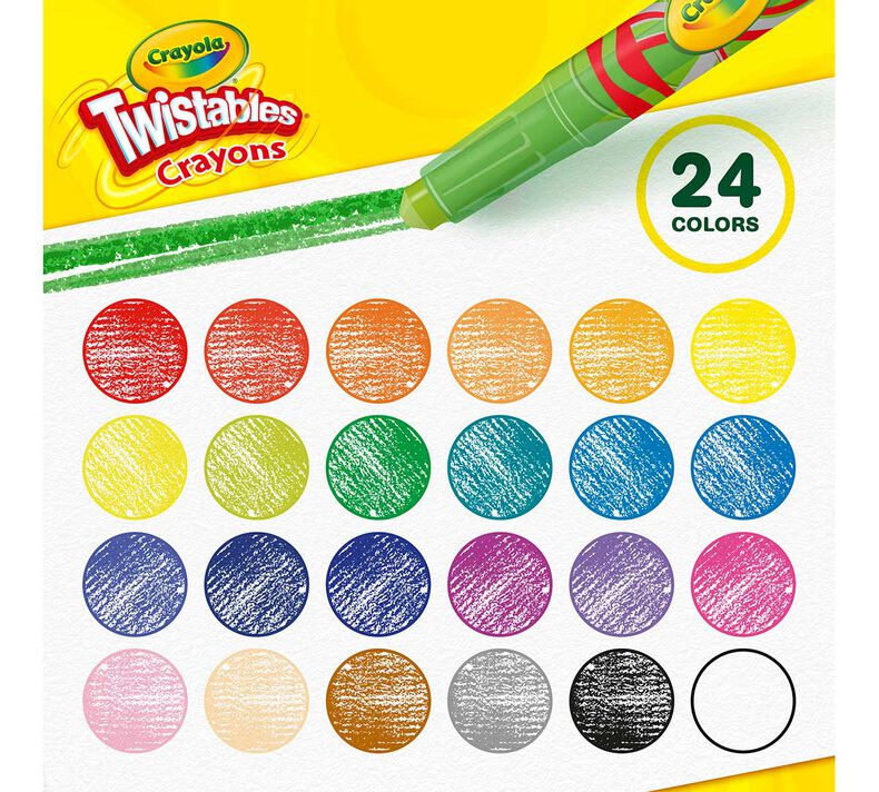 Crayola Mini Twistables Crayons, Neon Colors Included, 24ct, Gift for Kids
