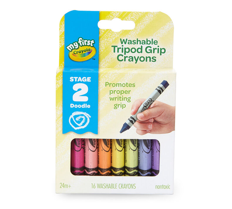 My First Crayola Washable Tripod Grip Crayons, 16 count