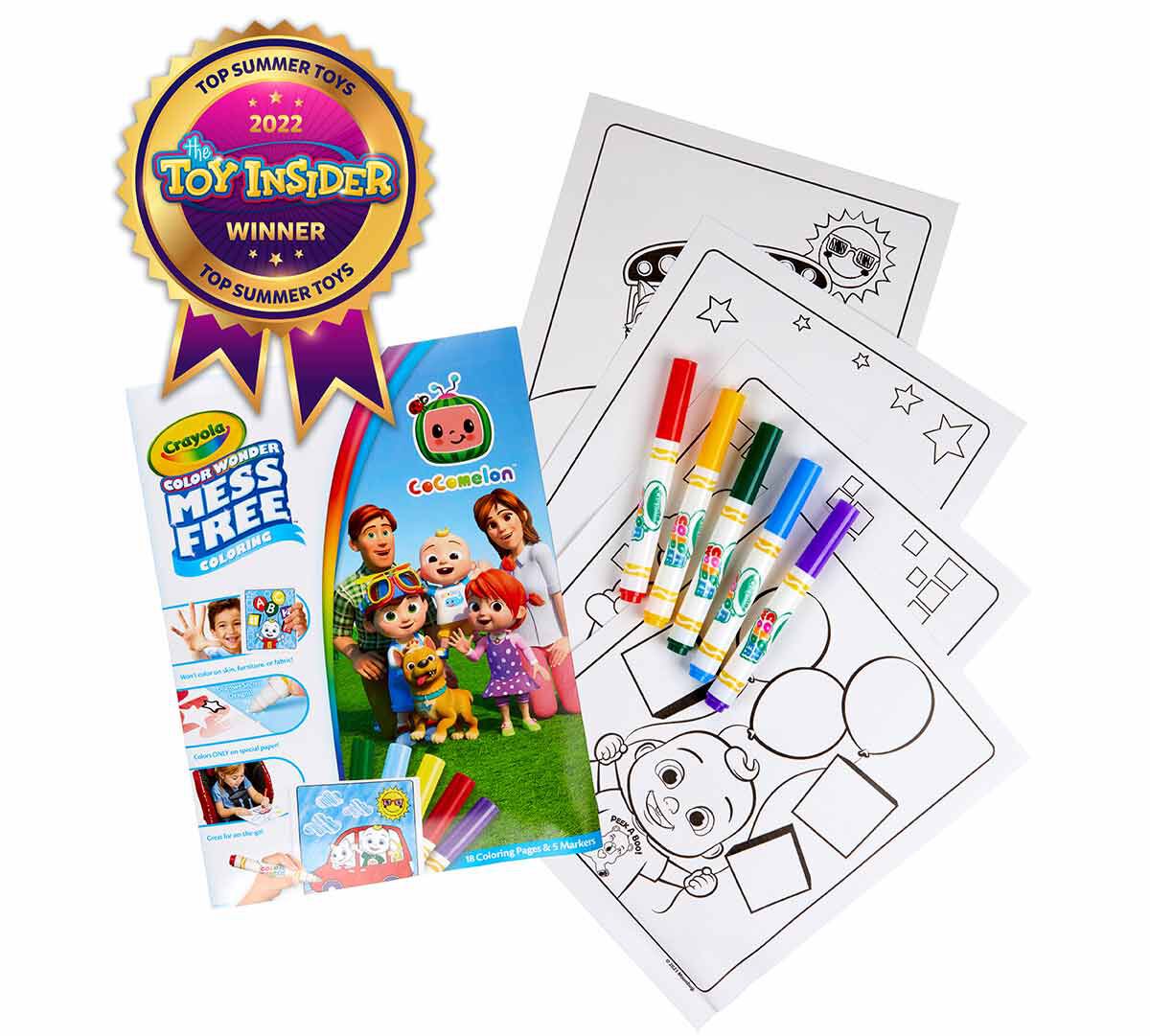 FAST DELIVERY. Crayola Ryan's World  18 Mess Free Colouring Pages Colour Wonder 