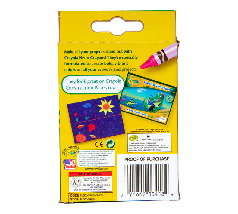 Neon Crayons, 8 Count
