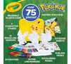 Create and Color Pokemon Coloring Art Case, Pikachu over 75 pieces!  Reusable plastic case, 12inx18in poster, 3 character stands, 10 broadline markers, 24 crayons, 10 fine line markers, 16 coloring pages, 10 blank pages, 2 sticker sheets