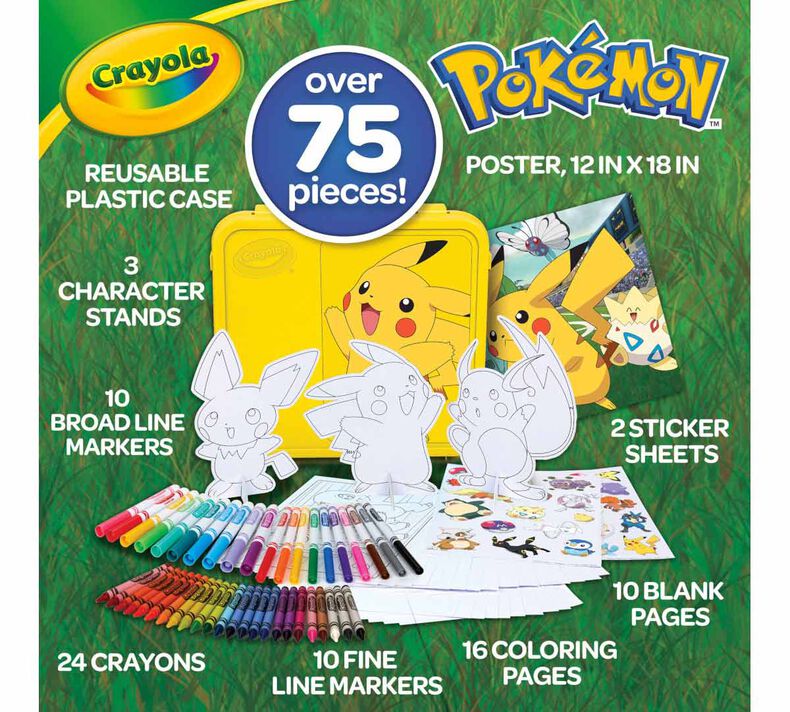 Pokémon Create & Color Coloring Art Case, Pikachu