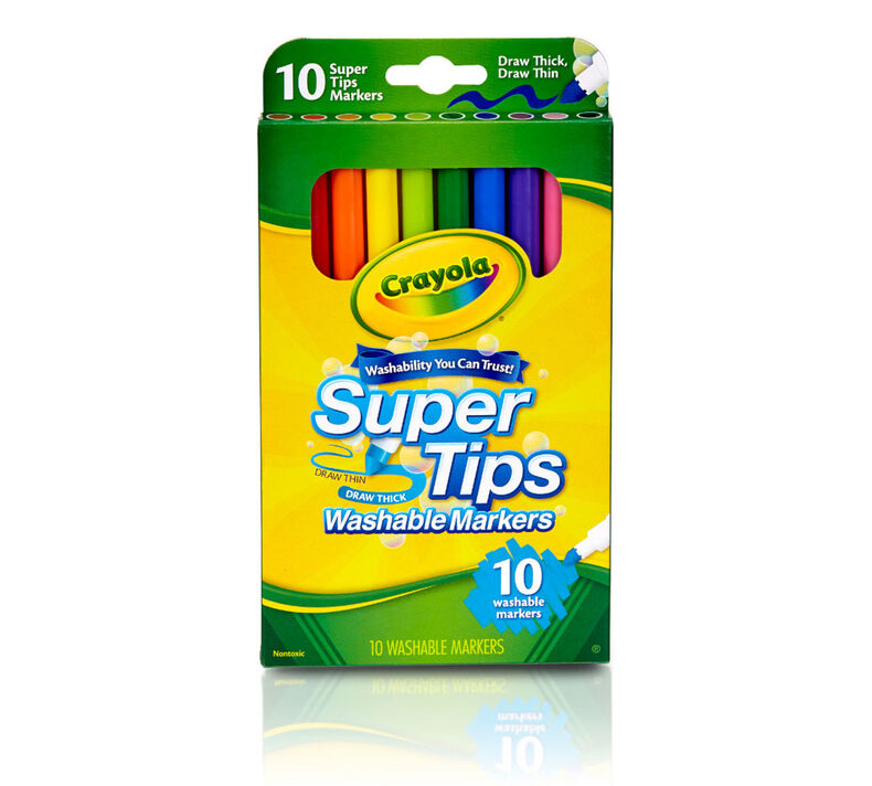 Washable Super Tips Markers, 10 Count