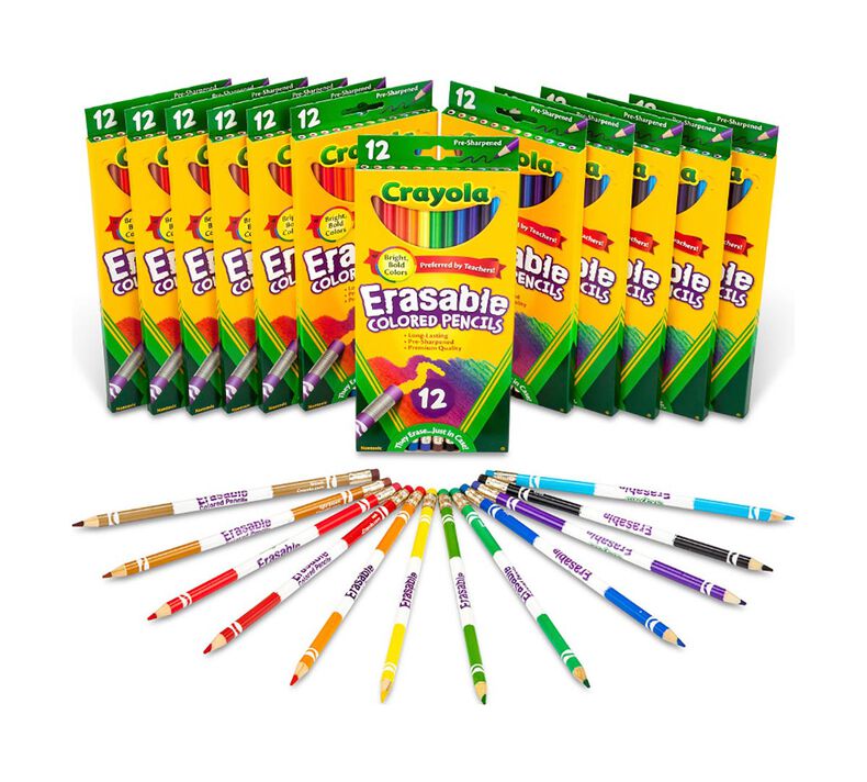 12 Box Classpack of 12 Count Erasable Colored Pencils