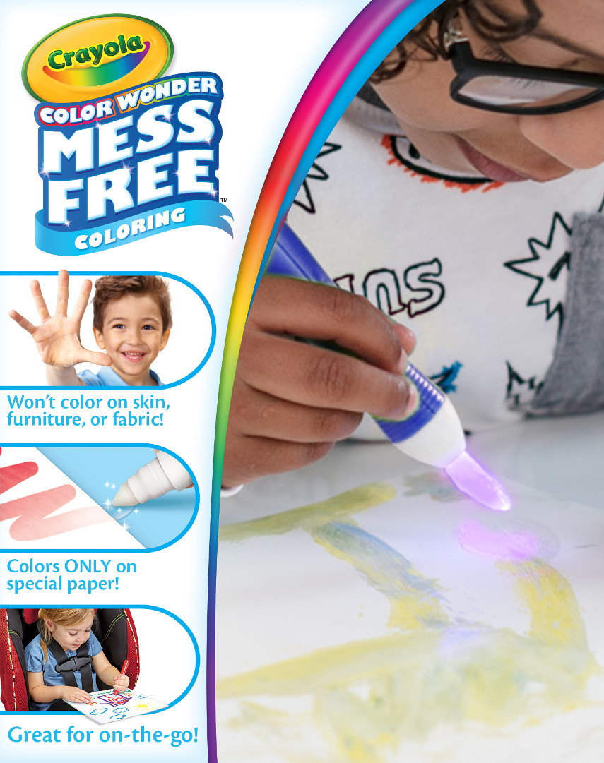 Crayola Color Wonder, Magic Light Brush, MessFree Art Activity, 6