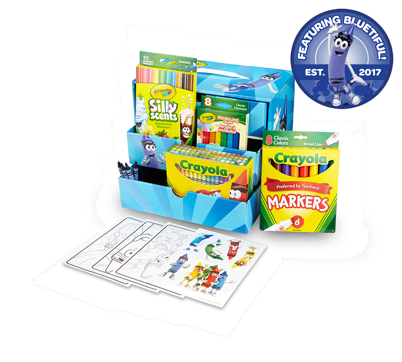 Crayola Bluetiful Art Set, Gift, 100+ Pcs