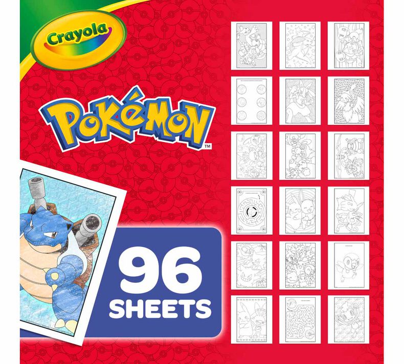 Pokémon Coloring Book with Stickers, 96 Pages, Crayola.com