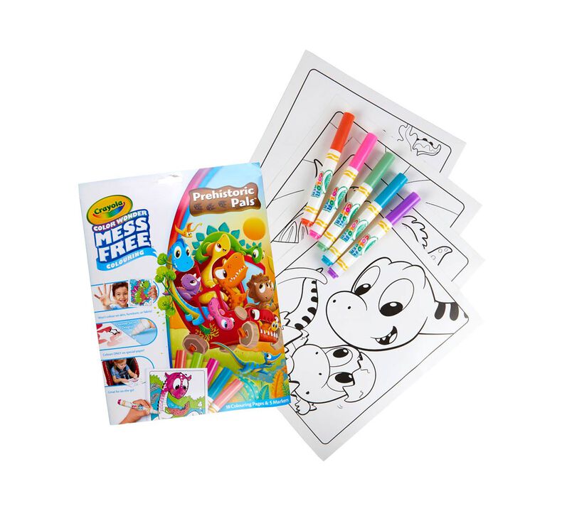 Color Wonder Mess Free Prehistoric Pals Dinosaur Coloring Pages & Markers