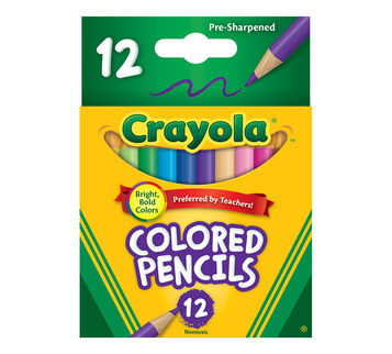 Colored Pencils Short 12 count front view