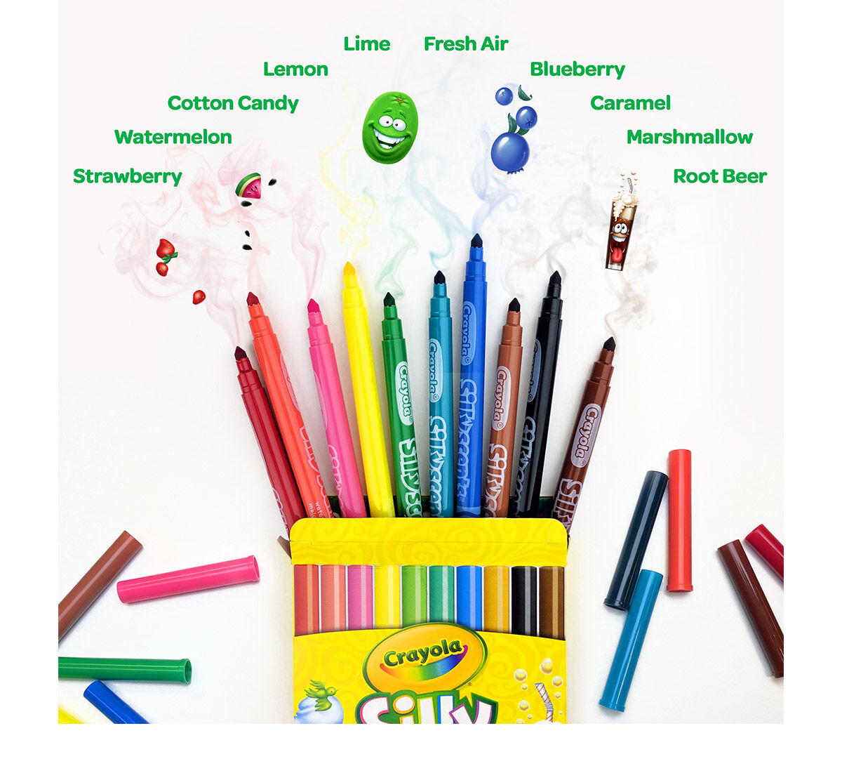 Crayola Silly Scents Markers, 10 count, Scented Art Tools, Assorted