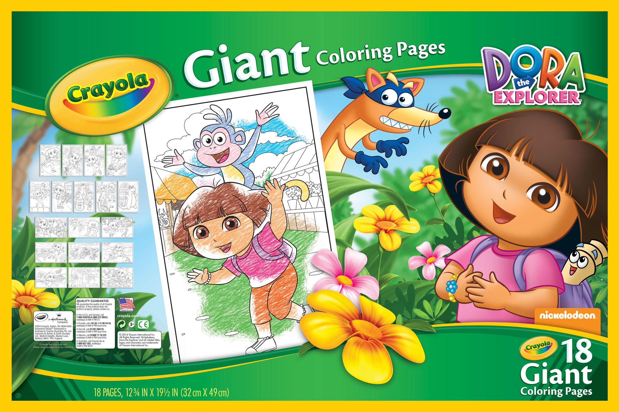 Giant Coloring Pages Dora The Explorer Crayola