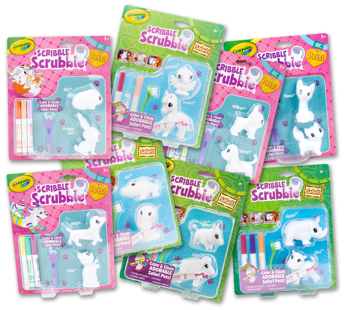 Scribble Scrubbie Animals 8-in-1 Gift Set | Crayola.com | Crayola