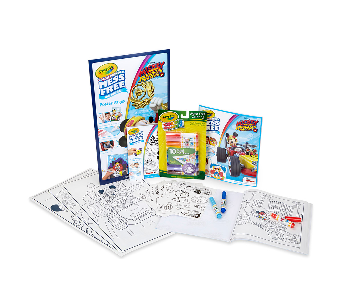 Crayola Mess Free Color Wonder Variety Bundle Posters Coloring Pages Sticker Sheets Crayola