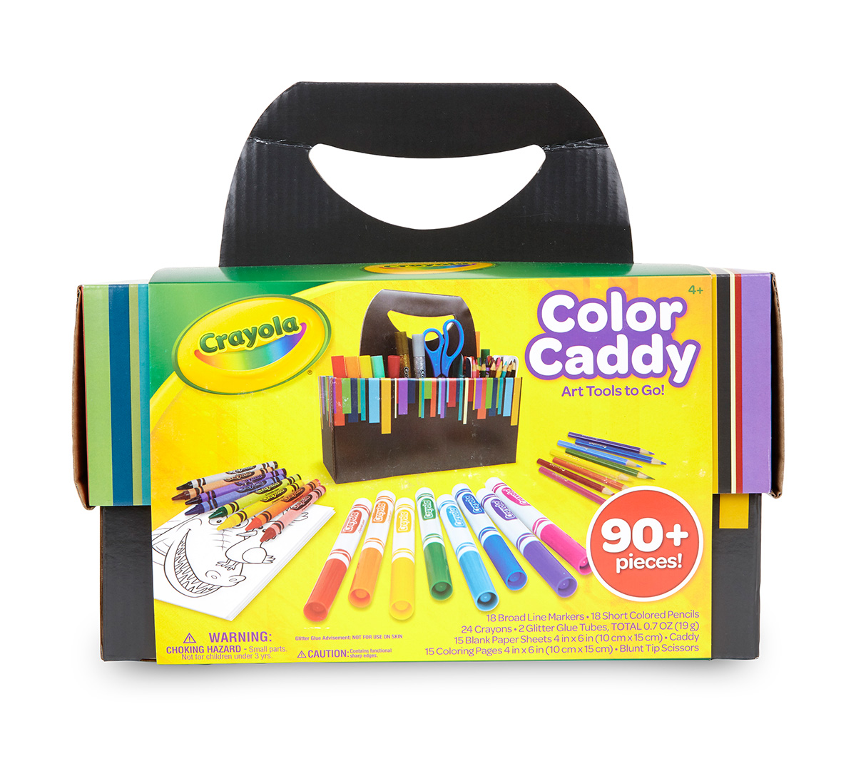 Download Crayola Color Caddy Coloring Set And Storage 18 Markers 24 Crayons 18 Colored Pencils 1 Pair Scissors 2 Glue Sticks 30 Paper Sheets Portable Storage Caddy Crayola