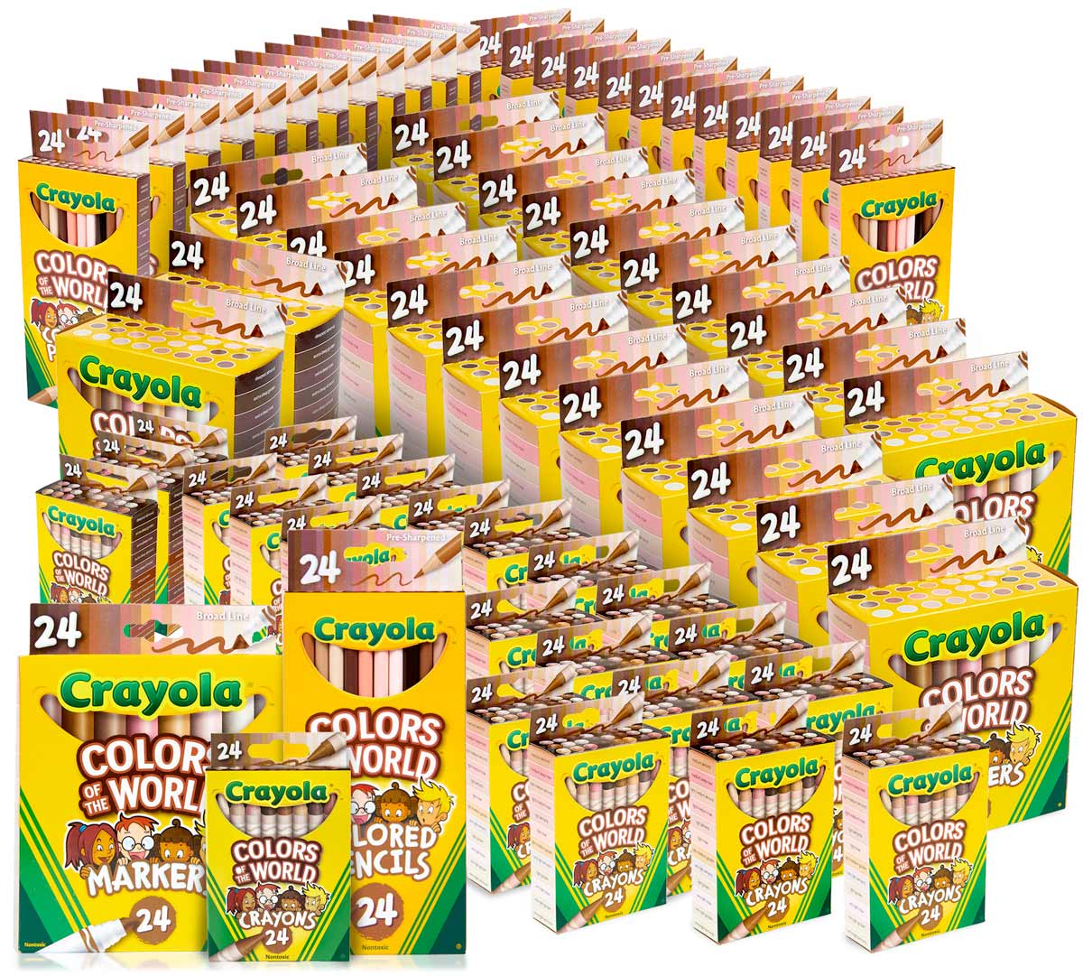 Colors of the World Coloring Bulk Set 75 Boxes | Crayola.com | Crayola