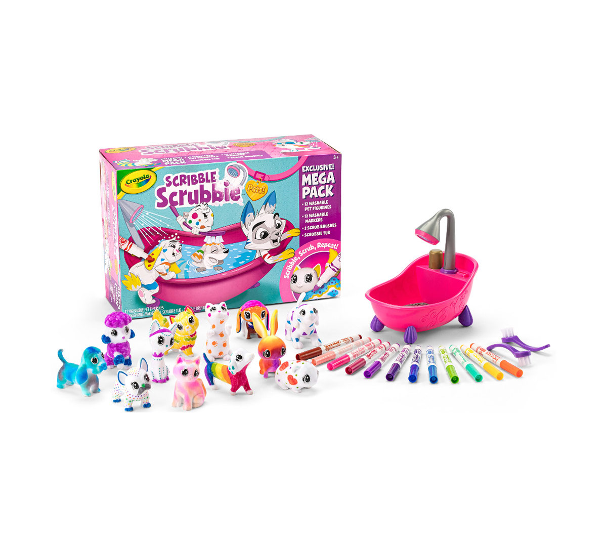 Crayola Scribble Scrubbie Pets 2-Pack Kids Playset Child Ages