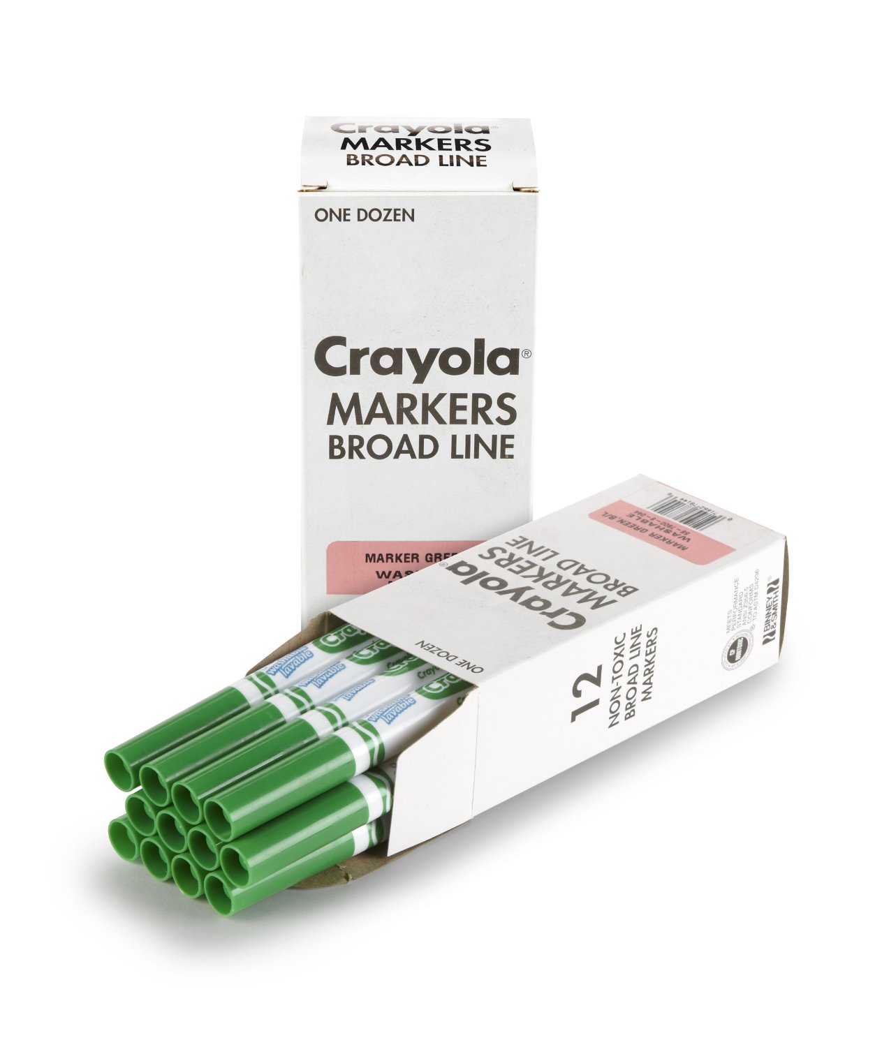 Crayola Broad Line Markers - Green (12ct), Markers for Kids, Bulk School  Supplies for Teachers, Nontoxic, Marker Refill with Reusable Box