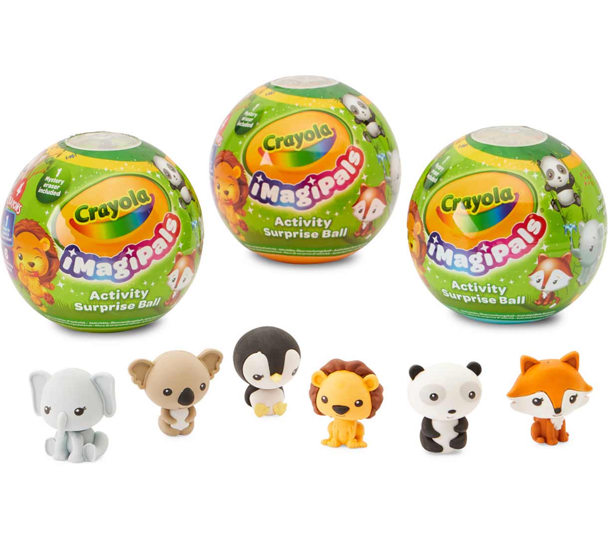 Crayola ImagiPals Surprise Balls Collectible Animal Erasers Crayola