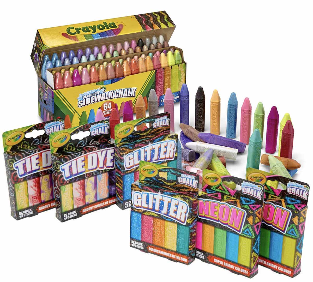 94 Count Sidewalk Chalk with Special Effects Crayola