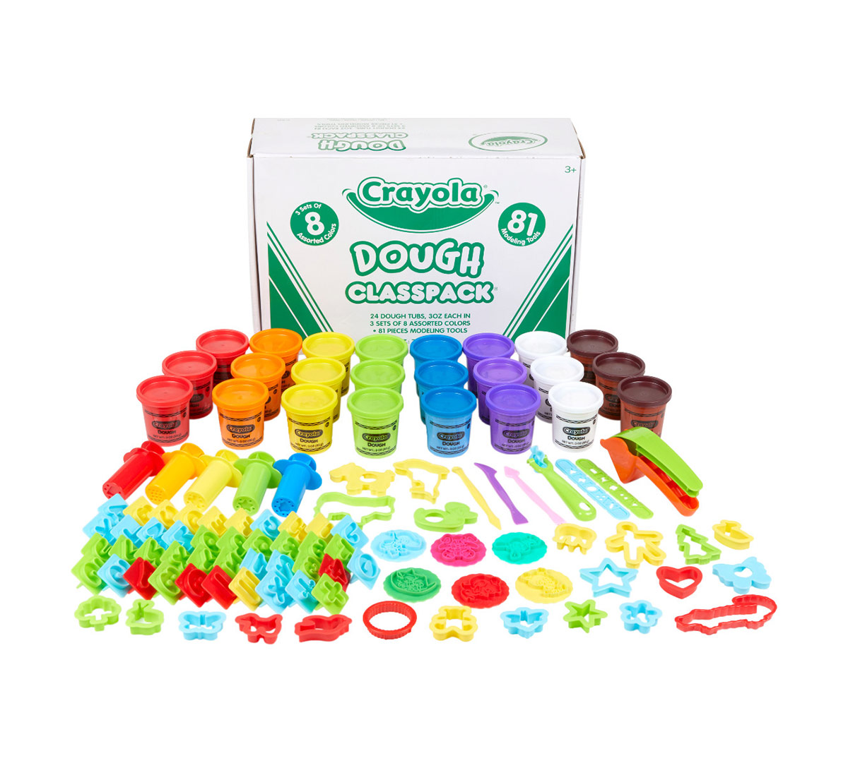 Crayola Modeling Clay Classpack (24 Packs), Bulk Modeling Clay for Kids, 12  Colors, Nontoxic, Classroom Supplies for Kids Arts & Crafts