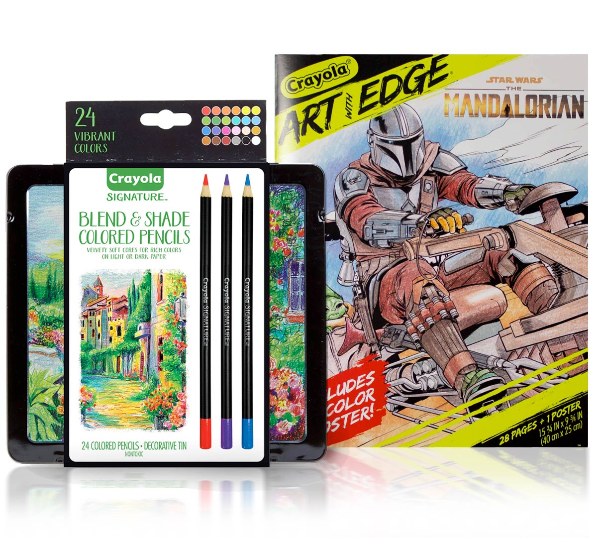 Download Mandalorian Coloring Gift Set, 24 Colored Pencils ...