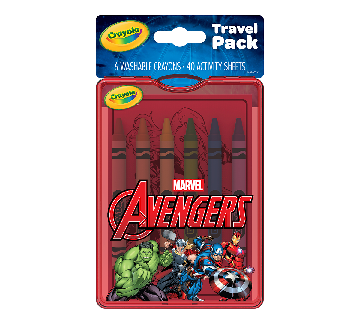 Download Crayola Travel Pack; Marvel's Avengers Edition; 6 Washable ...