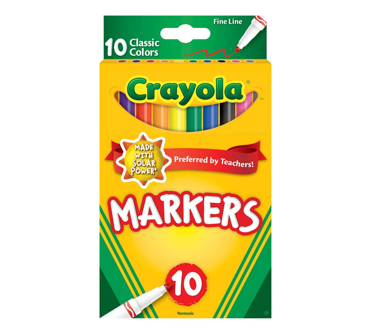 Crayola Colors of The World Fine Line Markers, 24 Colors