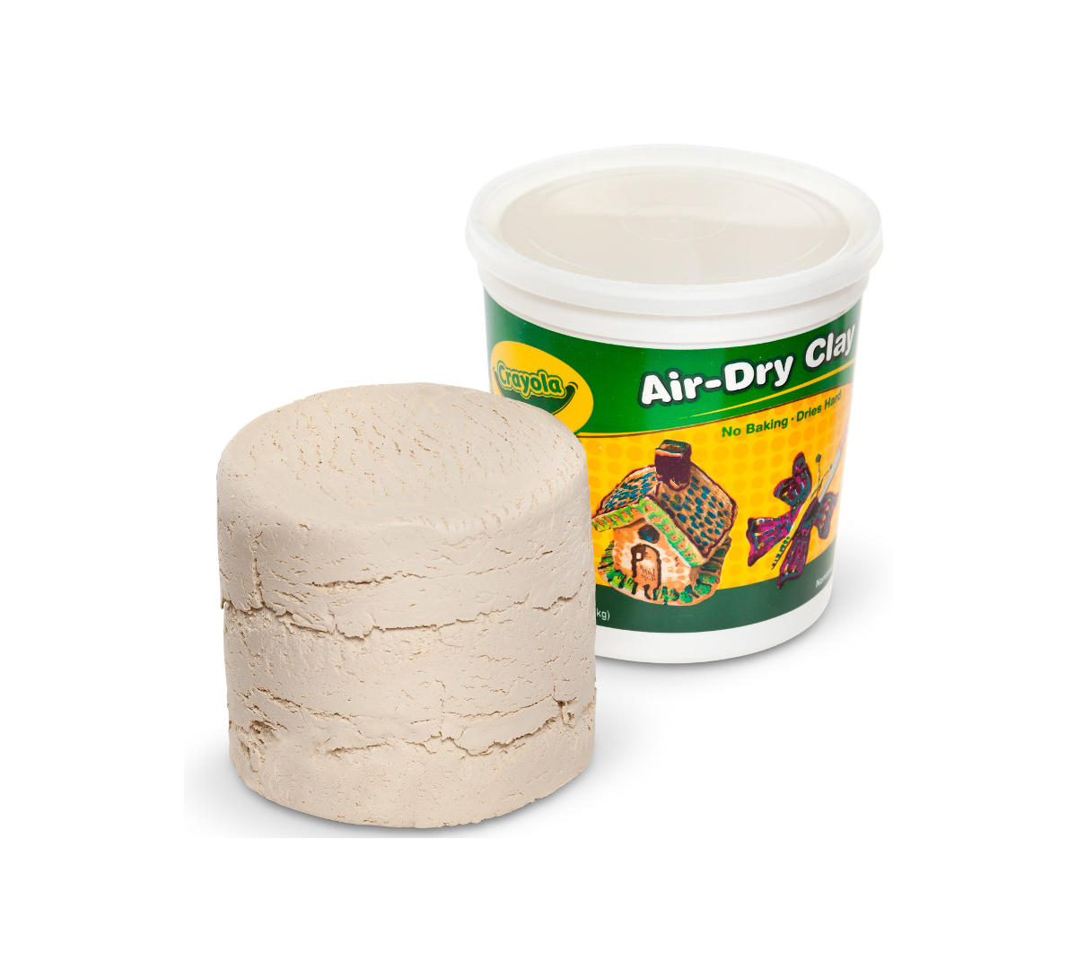 CRAYOLA AIR-DRY NATURAL EARTH CLAY 5 POUND TUB WHITE FOR AGES 4 TO 18 YEARS 