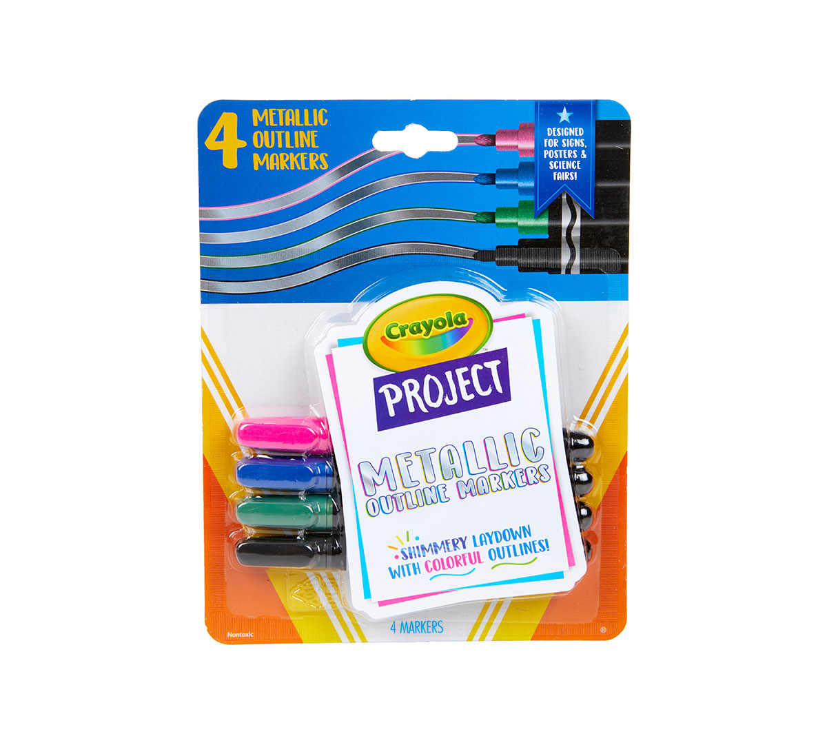 Crayola Glitter Markers, 6 Count (Glitter Markers And Metallic Markers) 