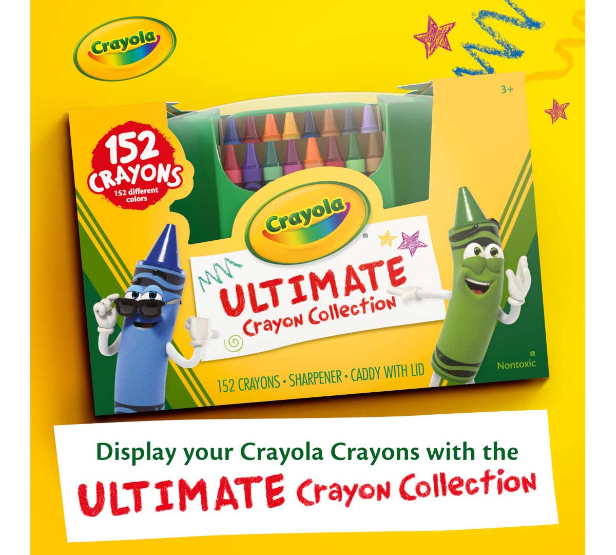 Crayola, Toys, Crayola Crayon 2 Assorted Colors Includes Sharpener